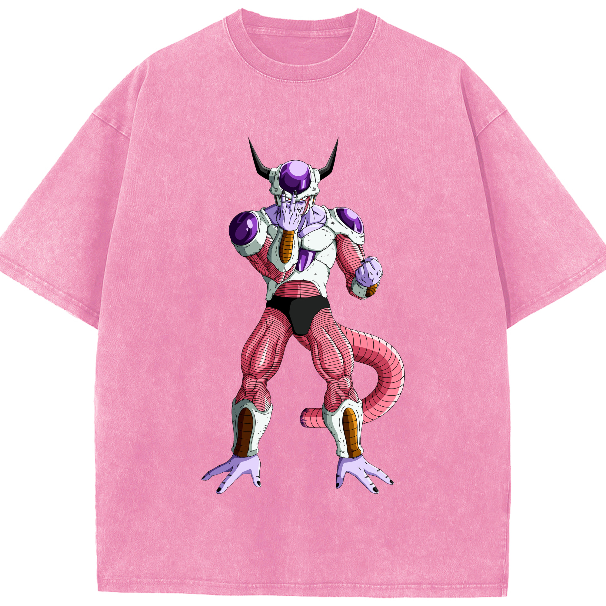（画像用） ドラゴンボール フリーザ DRAGON BALL Frieza 綿100% ヴィンテージ風 半袖Tシャツ（フロントプリント）
